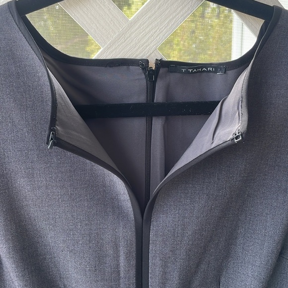 Tahari Keyhole Neck Fitted Sheath Dress - Picture 6 of 14